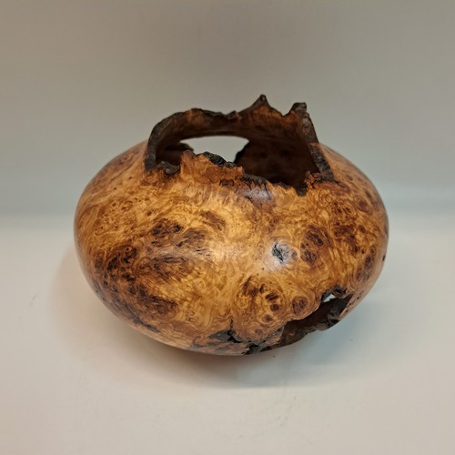 JW-225 Aspen Burl Hollow Woodturning 4.5x6  $200 at Hunter Wolff Gallery